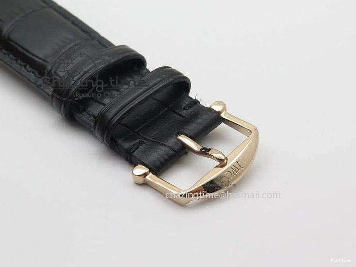 MIROTIME 0516 Portofino Chrono RG Black Dial on Black Leather Strap A HighPerformance 7389